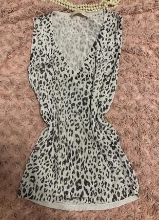 Леопардовый топ блуза zara