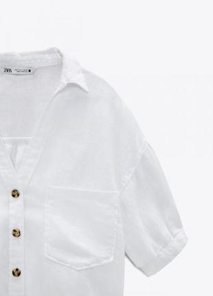 Блуза топ рубашка из льна zara,p.xl8 фото