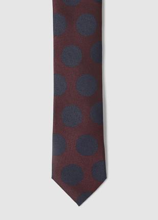 Темно-красный галстук в горошек  one size selected2 фото