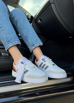 Кроссовки adidas spican white/orange3 фото