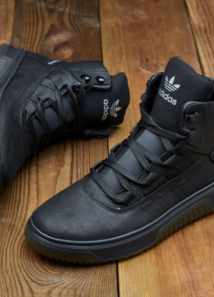 Натуральні шкіряні теплі зимові ботінки черевики кеди кросівки туфлі для чоловіків натуральные кожан1 фото