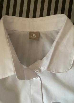 Белая блузка белая рубашка блузка с длинным рукавом2 фото