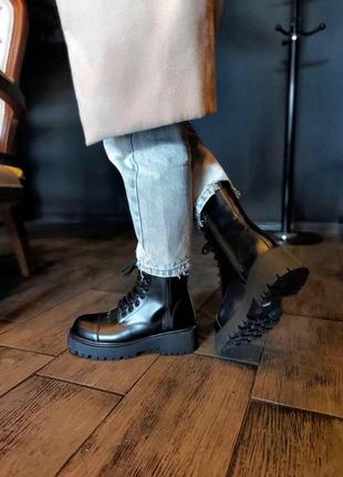 Женские ботинки balenciaga boots tractor black баленсиага трактор9 фото