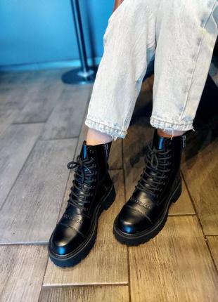 Женские ботинки balenciaga boots tractor black баленсиага трактор7 фото