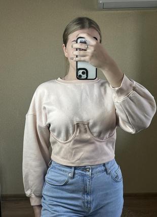 Вкорочений світшот з ефектом корсету missguided