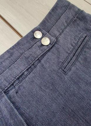 Якісні жіночі широкі брюки льон 12 р пояс 40 см per una6 фото