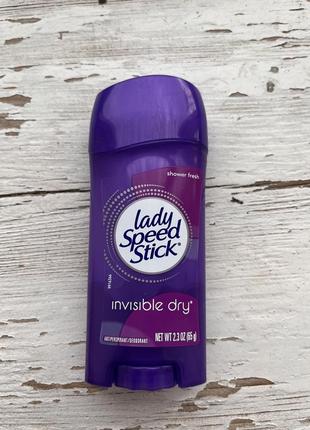 Дезодорант антиперспірант жіночий lady speed stick invisible dry shower fresh стік сухий 65 г1 фото