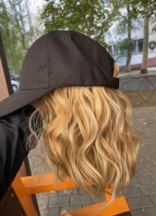 Парик с кепкой шиньон искусственные волосы3 фото