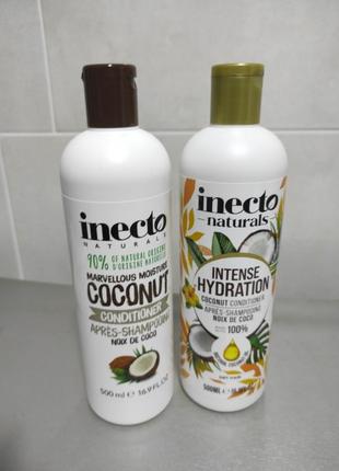 Набір поживний шампунь + кондиціонер для волосся з олією кокоса inecto 500+500 мл1 фото