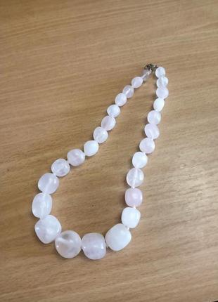 Намисто з розового кварцу