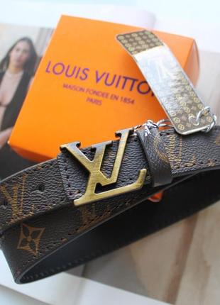 Жіночий шкіряний ремінь louis vuitton коричневий