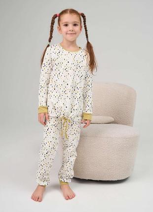 Комплект зі штанами на дівчинку на зав'язках - інтерлок - family look мама/донька