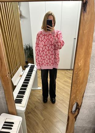 Розовый свитер, m/l2 фото