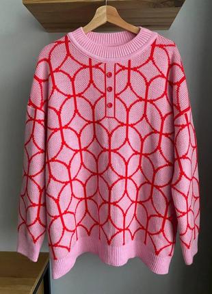 Розовый свитер, m/l8 фото