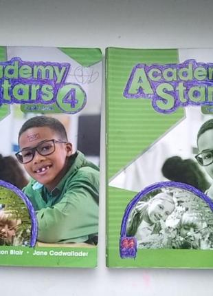 Книга учебник тетрадь academy stars 4 pupils book workbook