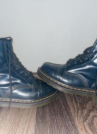 Ботинки dr. martens темно синие9 фото