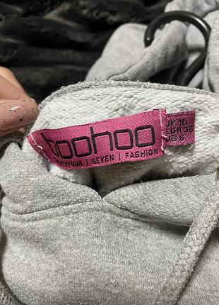 Укороченный худи boohoo на флисе 3