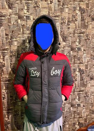 Тепла  зимова хлопчача куртка2 фото