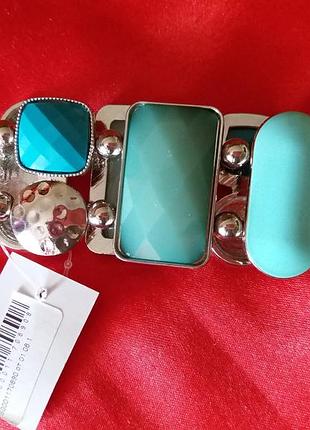 Браслет жіночий новий імітація бірюзи безрозмірний біжутерія