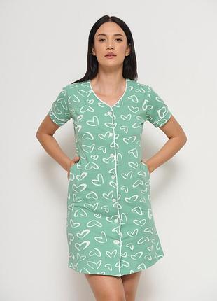 Жіноча туніка на ґудзиках - сердечки