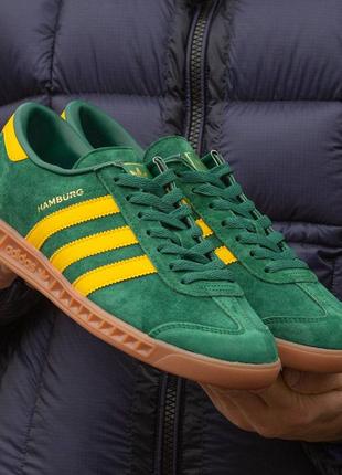 Кроссовки мужские adidas hamburg green yellow