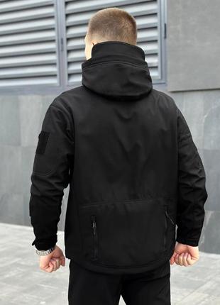 Крутая качественная куртка софтшелл soft shell мужская на микрофлисе водонепроницаемая осень2 фото