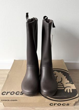 Чоботи crocs (37-38) rainfloe boots оригінал осінні резинові сапоги2 фото