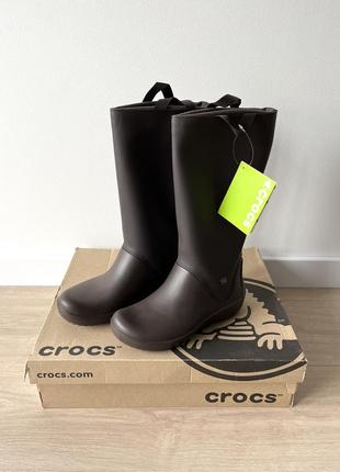 Чоботи crocs (37-38) rainfloe boots оригінал осінні резинові сапоги1 фото