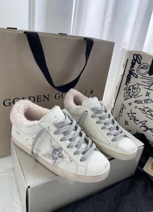 Кеды зимние на овчине кроссовки сникерсы golden goose ggdb2 фото