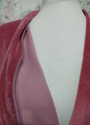 Женский велюровый домашний комплект двойка халат штаны фрезовый бархатный костюм пижама 422 фото