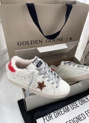 Кеды зимние на овчине кроссовки сникерсы golden goose ggdb3 фото