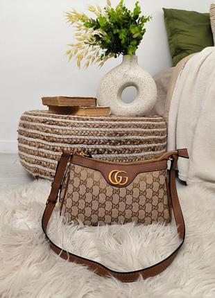 Женская сумка gucci aphrodite shoulder bag brown#hile