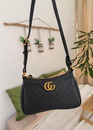 Женская сумка gucci aphrodite shoulder bag black leather