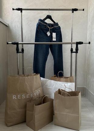 Женские джинсы клеш от бренда zara темно-синего цвета 38р m/l/xl, новые со всеми фирменными бирками1 фото