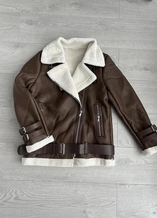 Косуха дубленка авіатор