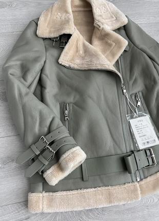 Косуха дубленка авіатор