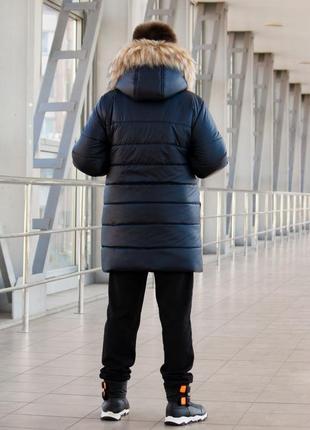 Зимняя удлиненная куртка "алекс" размеры 34-40, на рост 134-152 см.8 фото