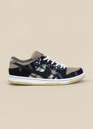 Кроссовки мужские nike sb dunk low travis scott7 фото