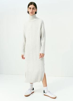 Вязаное платье-свитер h&m 1205354002