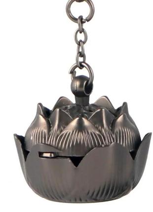 Металлическая курильница подставка для благовоний, птица и лотос