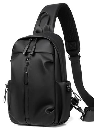 Спортивная сумка слинг corze 0272bl, черная1 фото