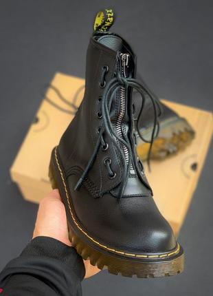 🎀dr. martens sinclair black zip🎀Доктор мартинс, сапоги женские черные осенние/весенние8 фото