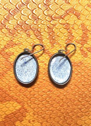 Вінтажні сережки фініфть, мельхіор радянські