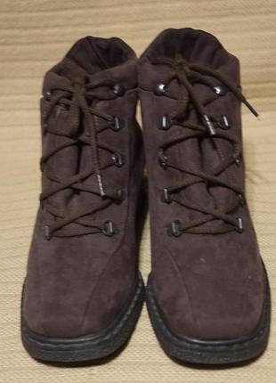 Очень теплые комфортные велюровые ботинки на танкетке rohde sympatex германия 39 р.3 фото
