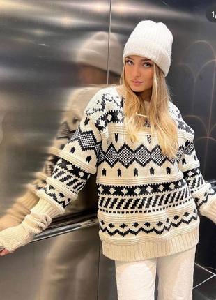 Зимний теплый свитер оверсайз,идеальный для себя или на подарок9 фото