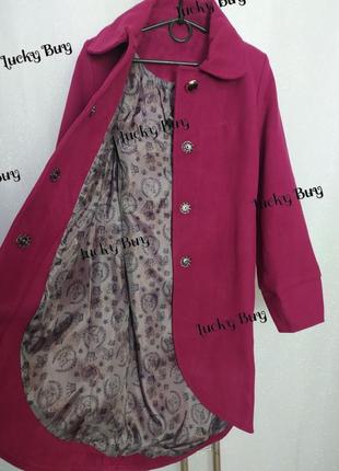 Жіноче пальто, колір марсала. заміри в описі7 фото