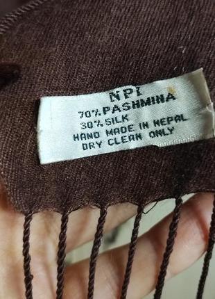 Кашемировый  шарф палантин  бренда npi.4 фото