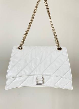Белая сумка баленсиага balenciaga crush