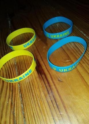 Силиконовый браслет украинская желто-голубые браслеты1 фото