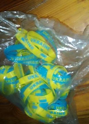 Силиконовый браслет украинская желто-голубые браслеты6 фото